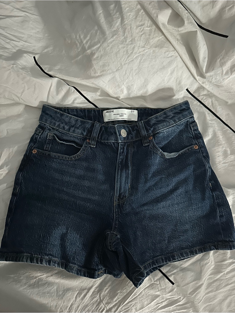 Ardene Dark Indigo High-Rise Denim Shorts